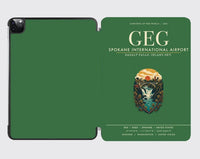 Thumbnail for Spokane International Airport (GEG) design on green ipad tablet case
