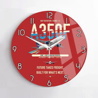 Thumbnail for Airbus A350F design on red no frame wall clock
