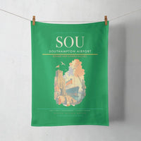 Thumbnail for Southampton Airport (SOU) design on green towel