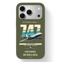Thumbnail for Boeing 747-400 design on green army magsafe iphone case