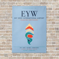 Thumbnail for Key West International Airport EYW vertical canvas print - no frame - light blue background