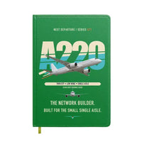 Thumbnail for Airbus A220-300 design on green notebook