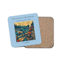 Thumbnail for The Logging Camp Lifeline - Designed Coasters design on light blue 1-piece