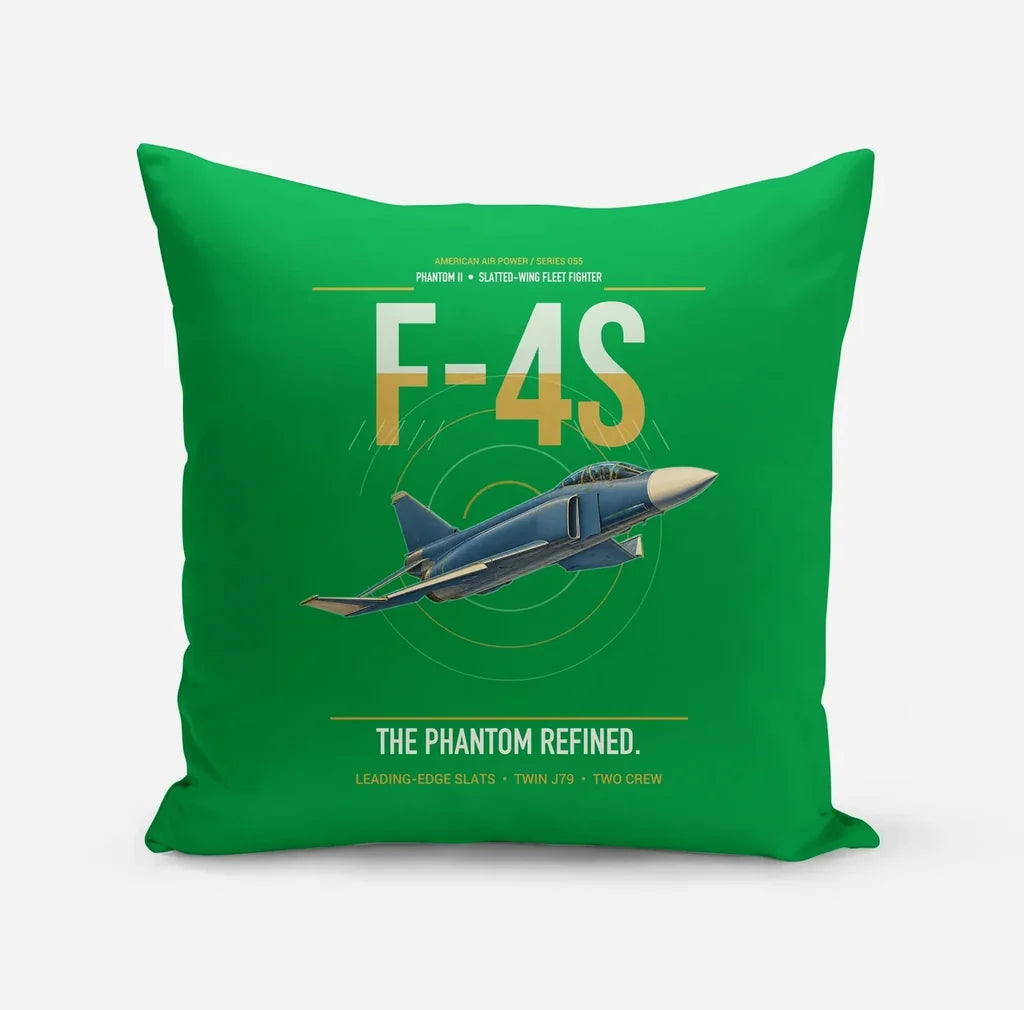 F-4S Phantom II design on green pillow
