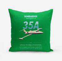 Thumbnail for Bombardier Learjet 35A design on green pillow