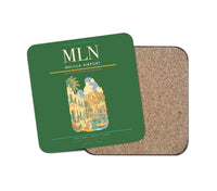 Thumbnail for Melilla Airport (MLN) design on green 1 piece coaster