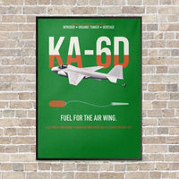 Thumbnail for KA-6D Intruder vertical canvas print - framed - green background
