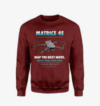Thumbnail for DJI Matrice 4E design on wine red sweatshirt
