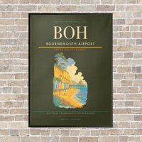 Thumbnail for Bournemouth Airport BOH - Canvas Framed - Green Army