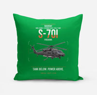 Thumbnail for Sikorsky S-70i FIREHAWK design on green pillow