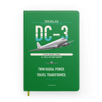 Thumbnail for Douglas DC-3 design on green notebook