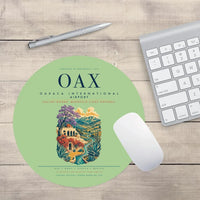 Thumbnail for Oaxaca International Airport (OAX) design on light green round mouse pad
