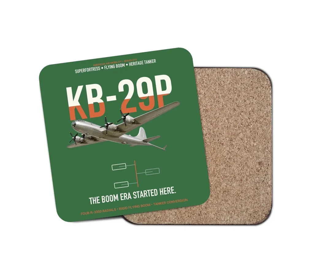 KB-29P SUPERFORTRESS design on green 1 piece coaster