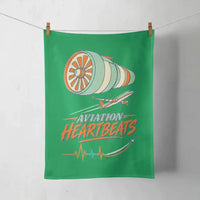 Thumbnail for Aviation Heartbeats V2 design on green towel