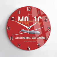 Thumbnail for MQ-1C Gray Eagle ER design on red no frame wall clock