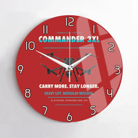 Thumbnail for Draganfly Commander 3XL design on red no frame wall clock