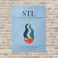 Thumbnail for St. Louis Lambert International Airport STL vertical canvas print - no frame - light blue background