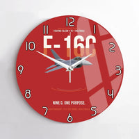 Thumbnail for F-16C Fighting Falcon Nine G One Purpose design on red no frame wall clock