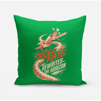 Thumbnail for Roll Rate Rewrites The Horizon design on green pillow