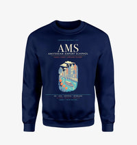Thumbnail for Amsterdam Airport Schiphol AMS Sweatshirt - Navy Blue