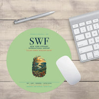 Thumbnail for New York Stewart International Airport (SWF) design on light green round mouse pad