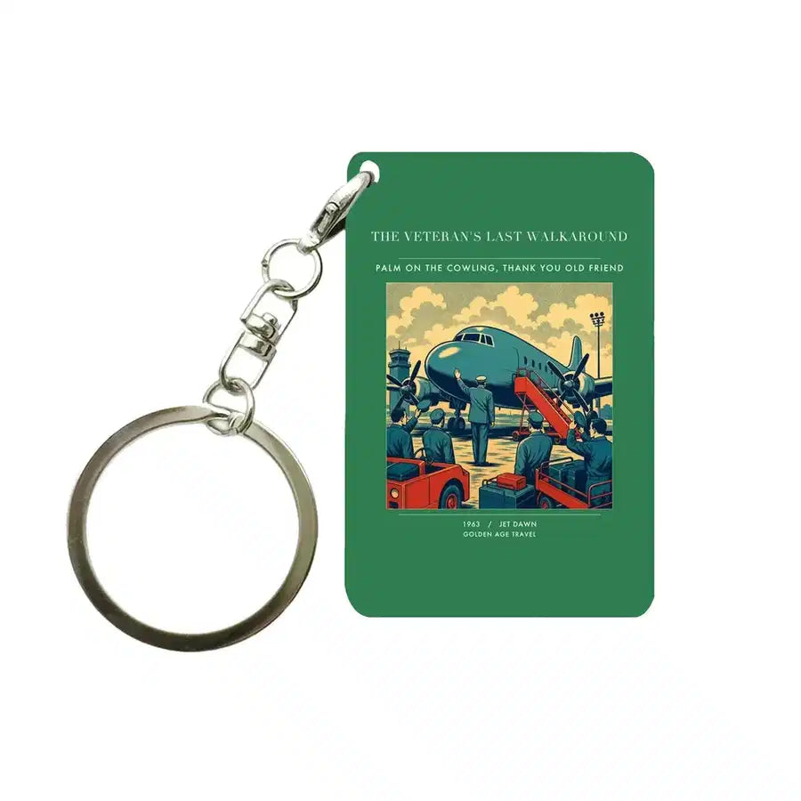 VINTAGE G4453 - The Veteran's Last Walkaround - Designed Key Chain design on green