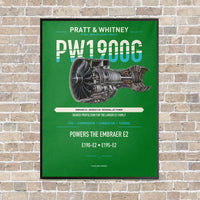 Thumbnail for PW1900G vertical canvas print - framed - green background