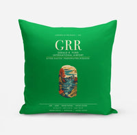 Thumbnail for Gerald R. Ford International Airport Grand Rapids (GRR) design on green pillow