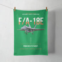 Thumbnail for F-A-18E Super Hornet Block III From Deck To Target design on green towel