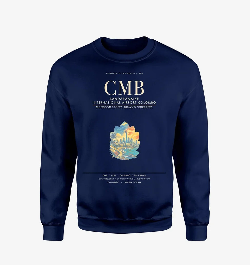 Bandaranaike International Airport Colombo CMB Sweatshirt - Navy Blue
