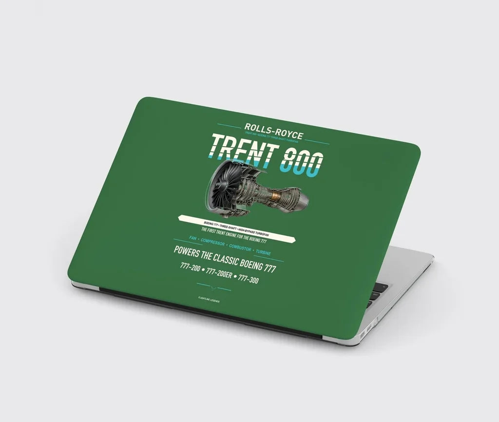 TRENT 800 design on green MacBook case