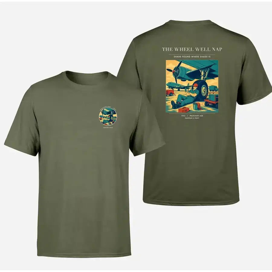VINTAGE G4267 - The Wheel Well Nap - Double-Side T-Shirt design on greenarmy double side t shirt