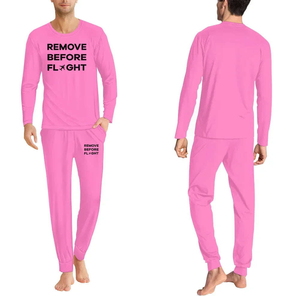 Remove Before Flight men pajamas - Pink