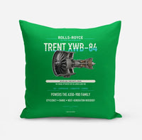 Thumbnail for TRENT XWB-84 design on green pillow