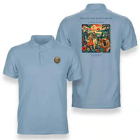 Thumbnail for VINTAGE G4104 - The Island Honeymoon - Double-Side Polo T-Shirt design on lightblue