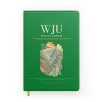 Thumbnail for Wonju Airport (WJU) design on green notebook