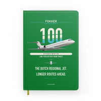 Thumbnail for Fokker 100 design on green notebook