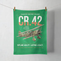 Thumbnail for Fiat CR.42 Falco design on green towel