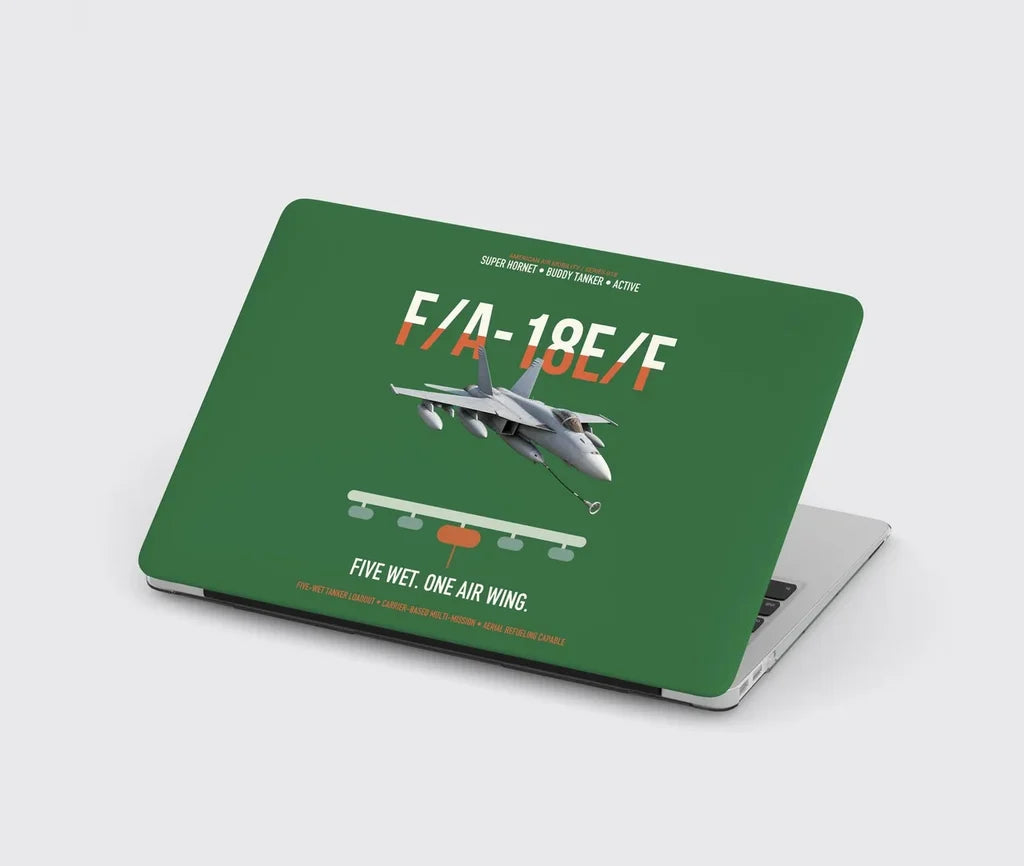 F A-18E F Buddy Tanker design on green MacBook case