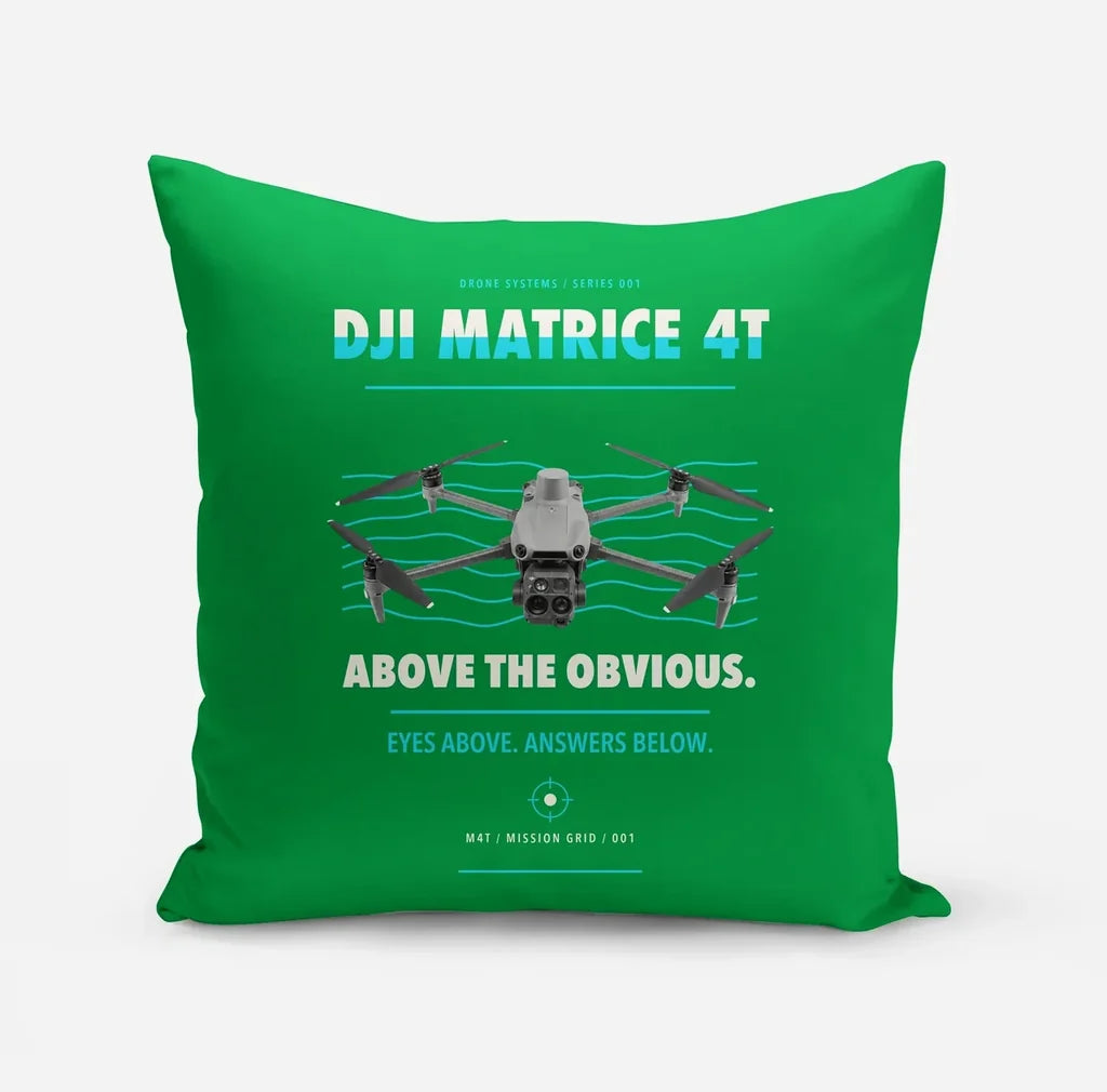 DJI Matrice 4T design on green pillow