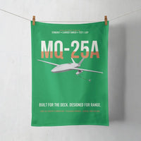 Thumbnail for MQ-25A STINGRAY design on green towel