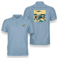Thumbnail for VINTAGE G4523 - The Snow Clearance Crew - Double-Side Polo T-Shirt design on lightblue