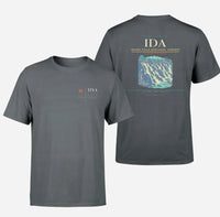 Thumbnail for Idaho Falls Regional Airport (IDA) design printed on gray double-side t-shirt