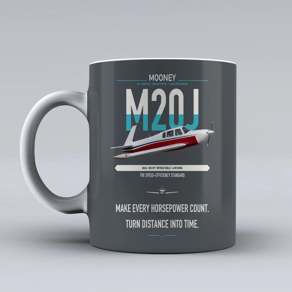 Mooney M20J 201 design on gray ceramic mug, double-side print