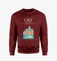 Thumbnail for Graz Airport (GRZ) design on wine red sweatshirt