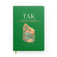 Thumbnail for Takamatsu Airport (TAK) design on green notebook