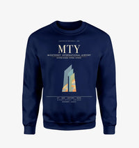 Thumbnail for Monterrey International Airport MTY Sweatshirt - Navy Blue
