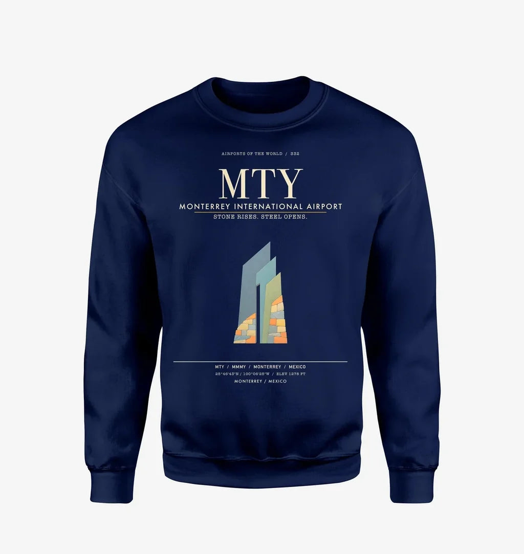 Monterrey International Airport MTY Sweatshirt - Navy Blue
