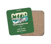 Thumbnail for Cessna 177B Cardinal design on green 1 piece coaster
