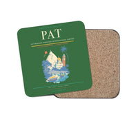 Thumbnail for Jay Prakash Narayan International Airport (PAT) design on green 1 piece coaster